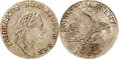 3 grosze 1774, mennica Krlewiec (E), Fryderyk Wielki