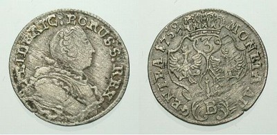 3 krajcary 1752, mennica Wrocław (B), Fryderyk Wielki