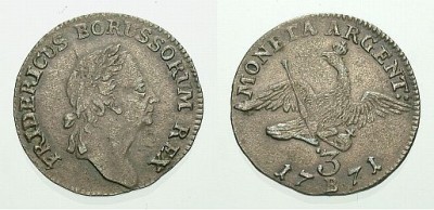 3 krajcary 1771, mennica Wrocław (B), Fryderyk Wielki