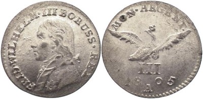 3 krajcary 1805, mennica Berlin (A), Fryderyk Wilhelm III